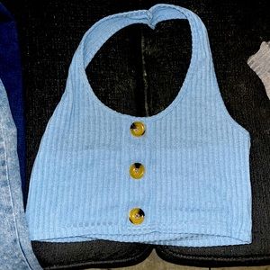 Beautiful light blue crop top